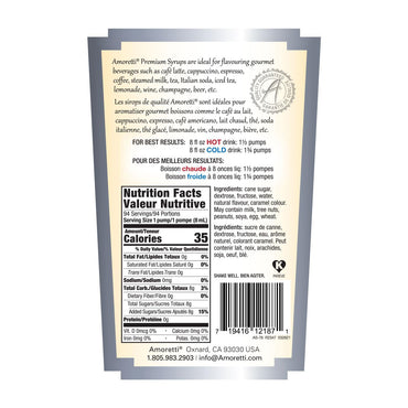 Amoretti - Premium Jamaican Rum Syrup with Pump for Flavoring Coffees, Cocktails, and other Beverages, 94 Servings Per Bottle (750 ml), Gluten Free, GMO/GEO Free, Preservative Free