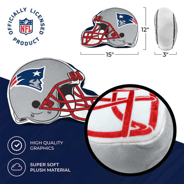 Northwest NFL Helmet Football Super Soft Plush Pillow - 16" - Decorative Pillows for Sofa or Bedroom - Perfect for Game Day (New England Patriots - Blue)
