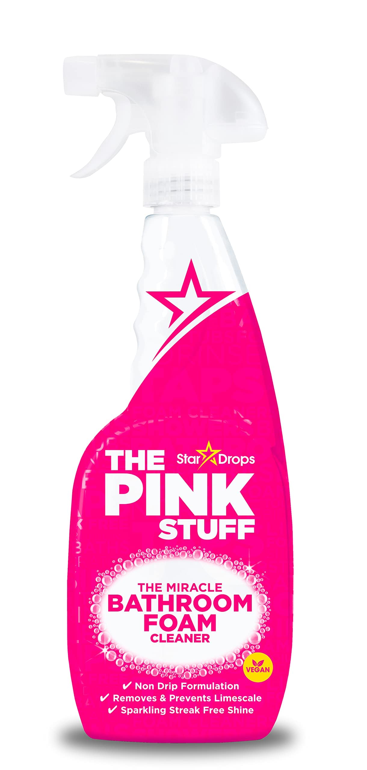 Stardrops - The Pink Stuff - The Miracle Cleaning Paste, Multi-Purpose Spray, Bathroom Foam Spray, Window & Glass Cleaner, and Cream Cleaner Bundle