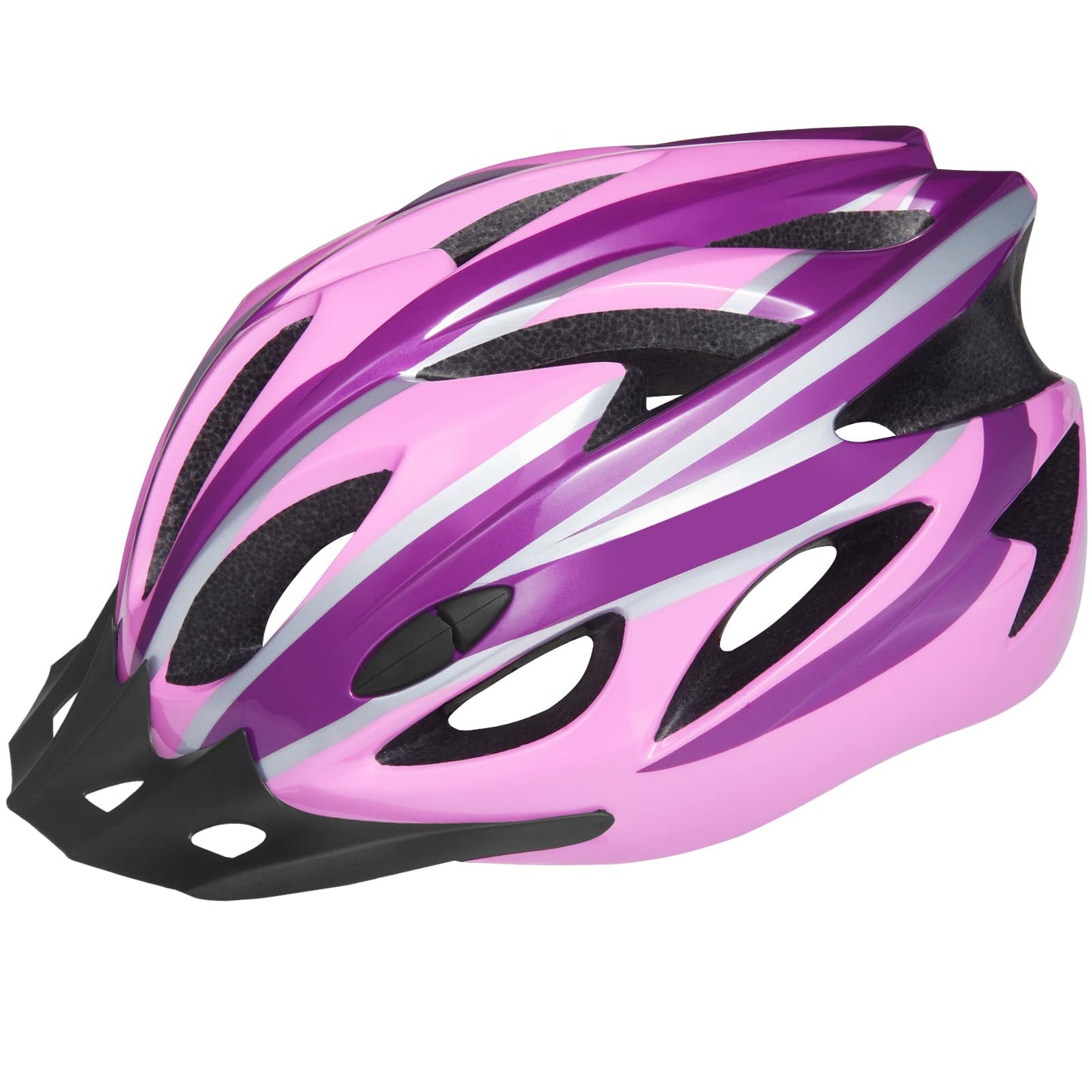 Zacro Adult Bike Helmet Lightweight - Bike Helmet for Men Women Comfort with Pads&Visor, Certified Bicycle Helmet for Adults Youth Mountain Road Biker (Pink Plus Purple, Universal Adult(54-62 cm))