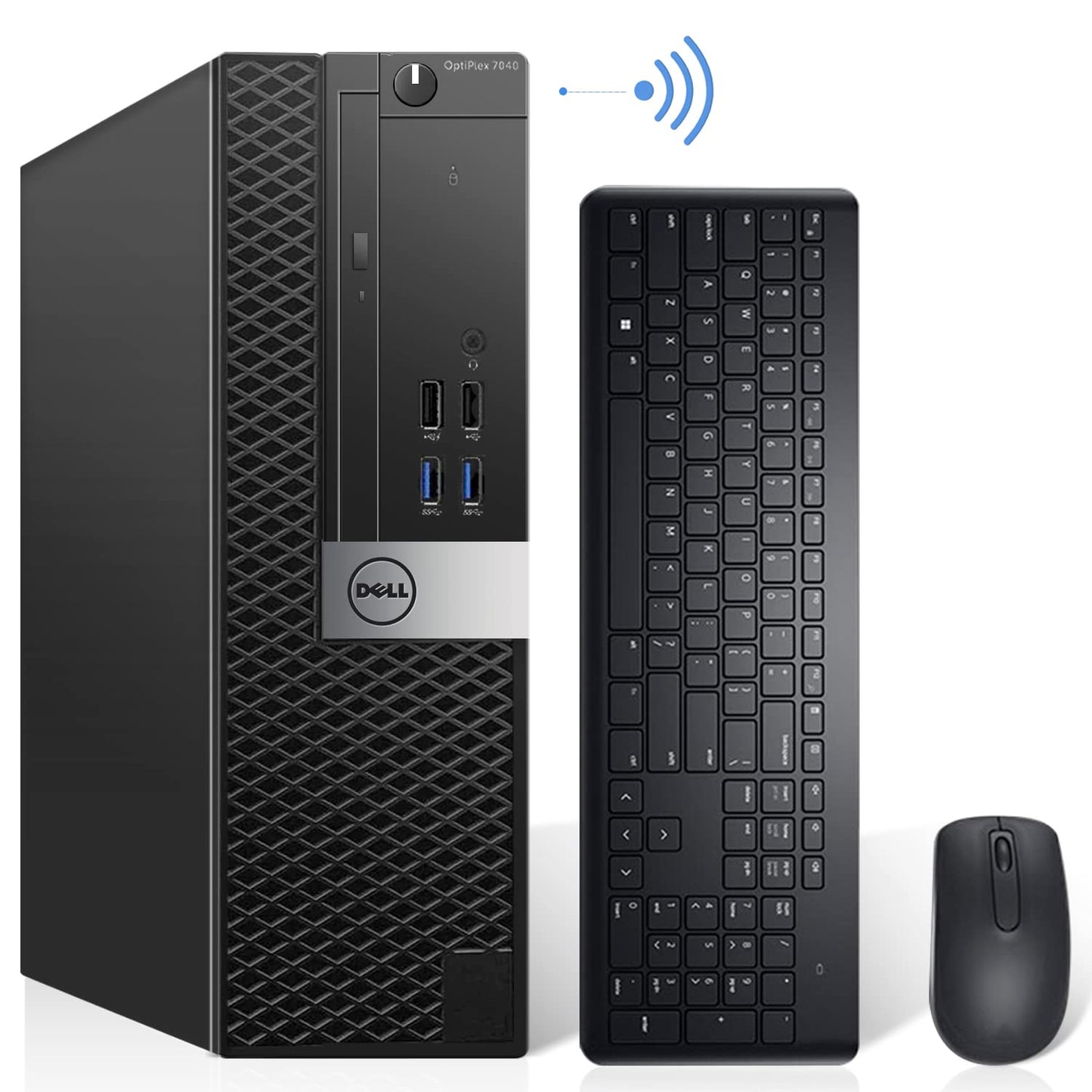 Dell OptiPlex 7040 SFF Desktop Computer PC Intel Quad Core i7-6700 3.20GHz AX200 Built-in WiFi 6 Bluetooth 16GB DDR4 256GB NVMe M.2 SSD 2TB HDD HDMI Wireless Keyboard & Mouse Windows10 Pro (Refurbished)