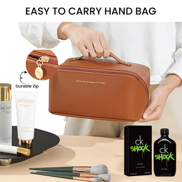 ARTMAN STORE One Shock for Him cologne Eau De Toilette Spray 3.4 oz - Gift Set Pack - Travel Bag And Refillable Empty Perfume Bottle