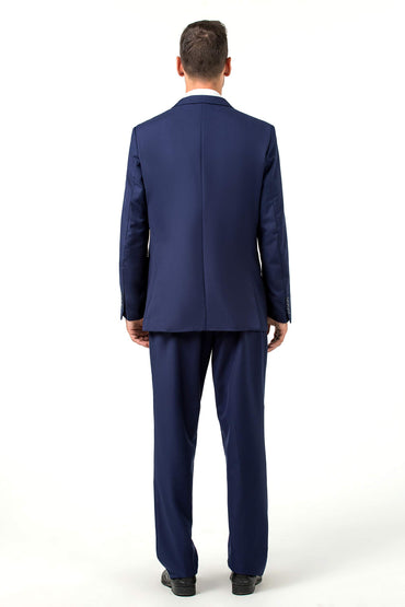 High-End Suits Men Suit 3 Pieces Slim Fit, Navy Blue Groomsmen Suit Business Suit for Men 2 Buttons Prom Tuxedo 3XL/4842
