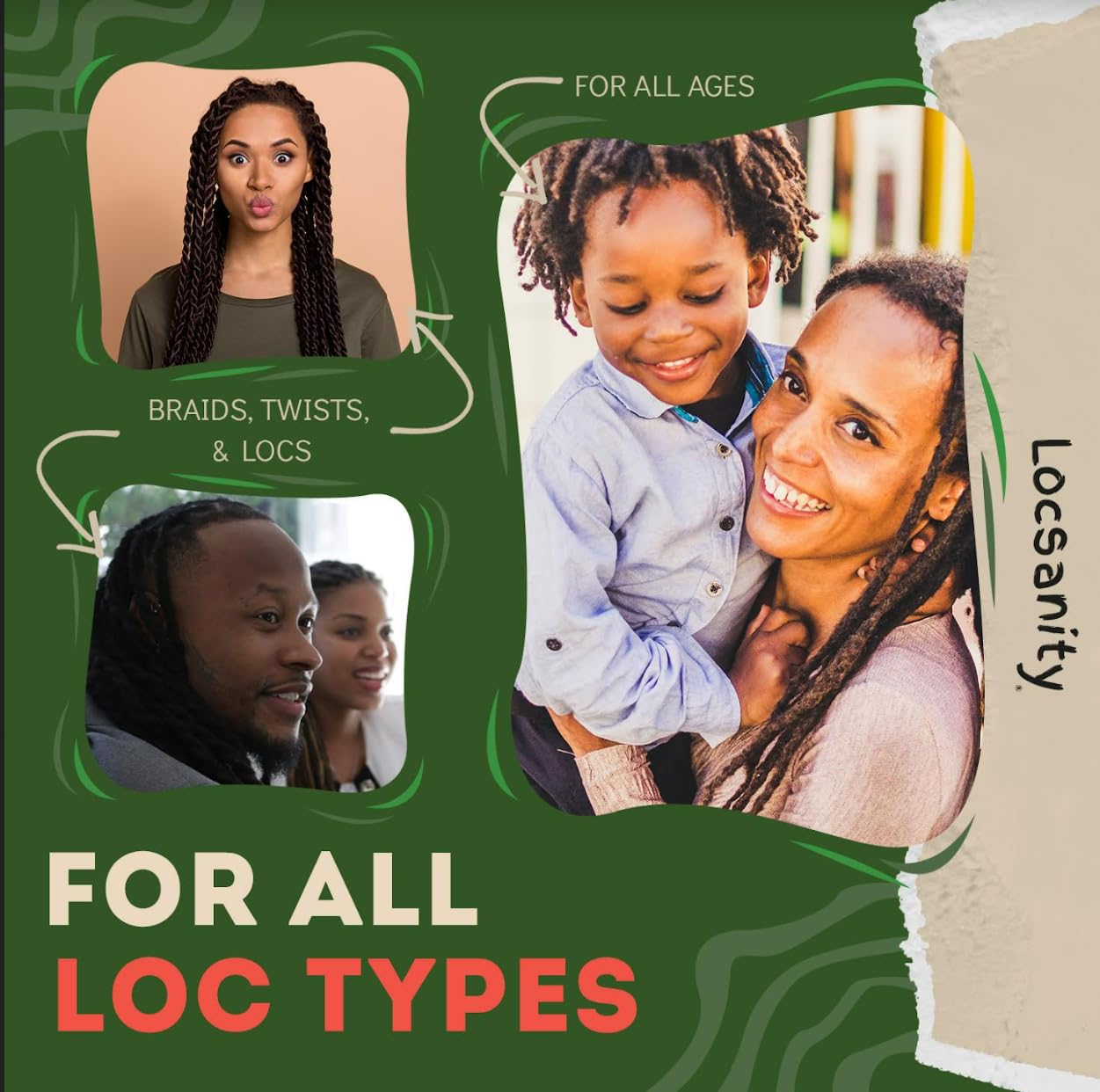 Locsanity Daily Moisturizing Refreshing Spray for Locs, Dreadlocks - Rose Water and Peppermint Hair Scalp Moisturizer, Dreadlock Spray - Natural Loc Care and Maintenance (8oz)