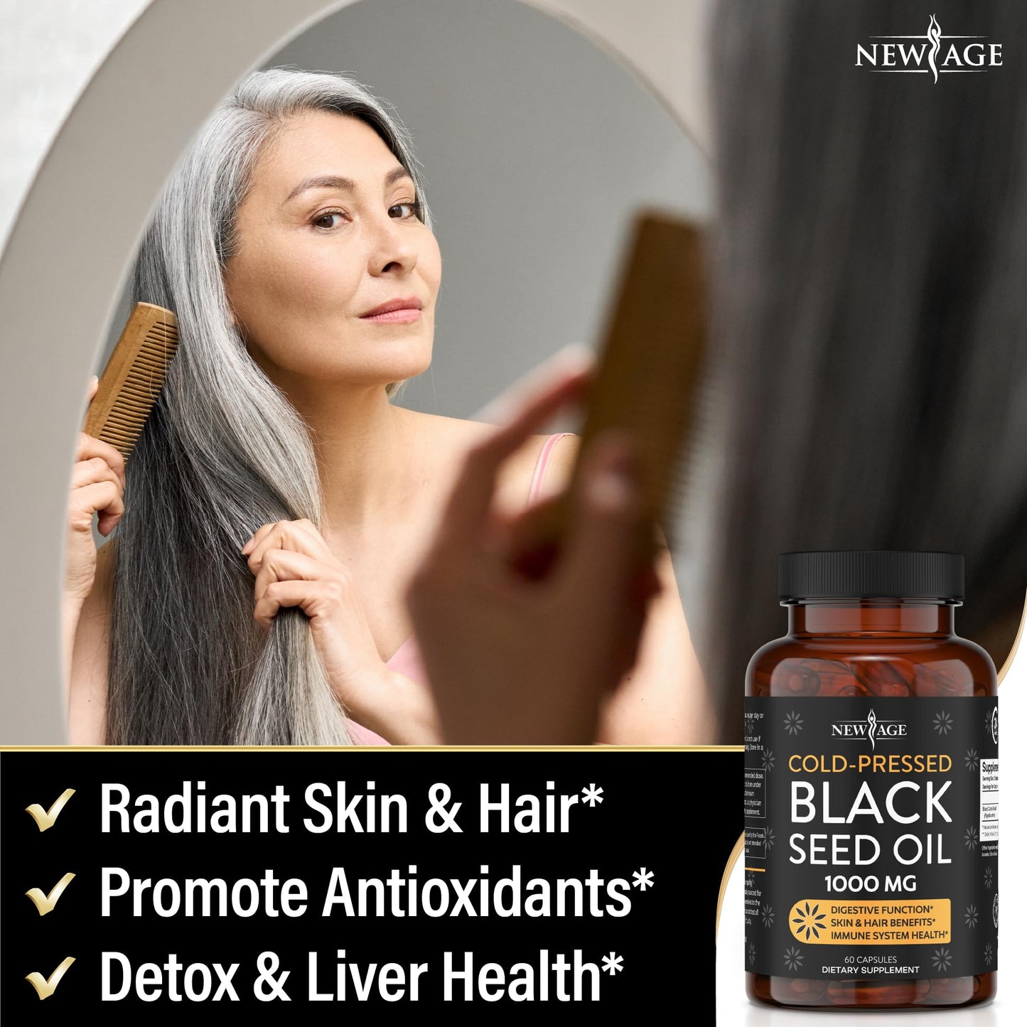 Black Seed Oil Softgel Capsules - Premium Cold-Pressed Nigella Sativa Producing Pure Black Cumin Seed Oil - Non-GMO & Vegetarian (120 Softgels)