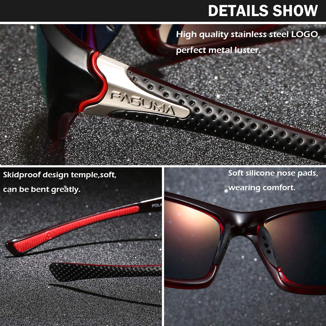 Sports Polarized Sunglasses For Men Cycling Driving Fishing 100% UV Protection