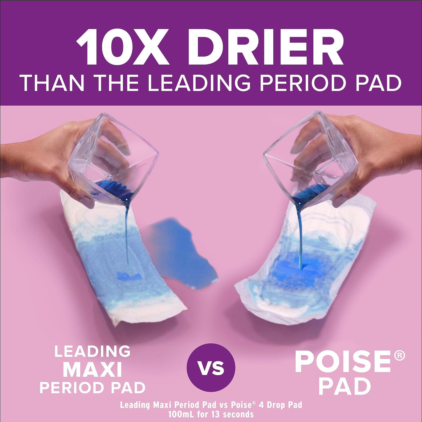 Poise Incontinence Pads & Postpartum Incontinence Pads, 4 Drop Moderate Absorbency, Long Length, 108 Count (2 Packs of 54), Packaging May Vary, Adults, White