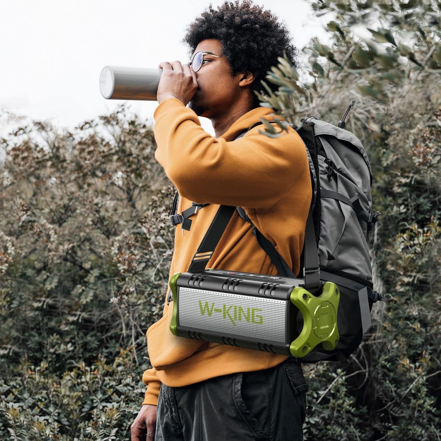 W-KING Bluetooth Speaker, 50W Portable Speakers Bluetooth Wireless Loud, IPX6 Waterproof Outdoor Large Bluetooth Speaker Subwoofer/Bass Boost/DSP/40H Playtime/Stereo Pairing/Power Bank/TF/Hands-Free