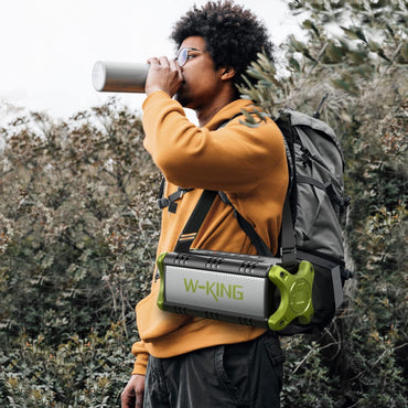 W-KING Bluetooth Speaker, 50W Portable Speakers Bluetooth Wireless Loud, IPX6 Waterproof Outdoor Large Bluetooth Speaker Subwoofer/Bass Boost/DSP/40H Playtime/Stereo Pairing/Power Bank/TF/Hands-Free