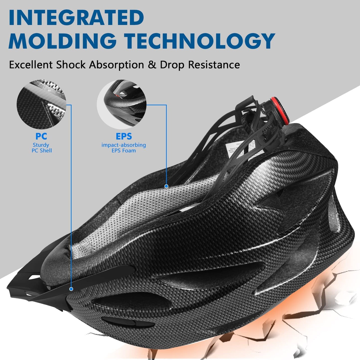 Zacro Adult Bike Helmet Lightweight for Men Women Comfort with Pads&Visor, Certified Bicycle Helmet for Adults Youth Mountain Road Biker