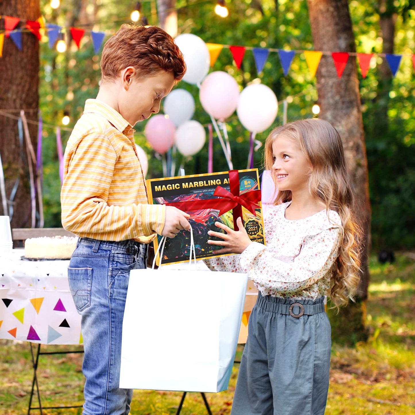 Arts & Crafts For Kids Ages 8-12 6-8,Water Marbling Paint Kit, Art Supplies for Kids,Toys For Girls Boys 4 5 6 7 8 9 10 11 12 Year Old