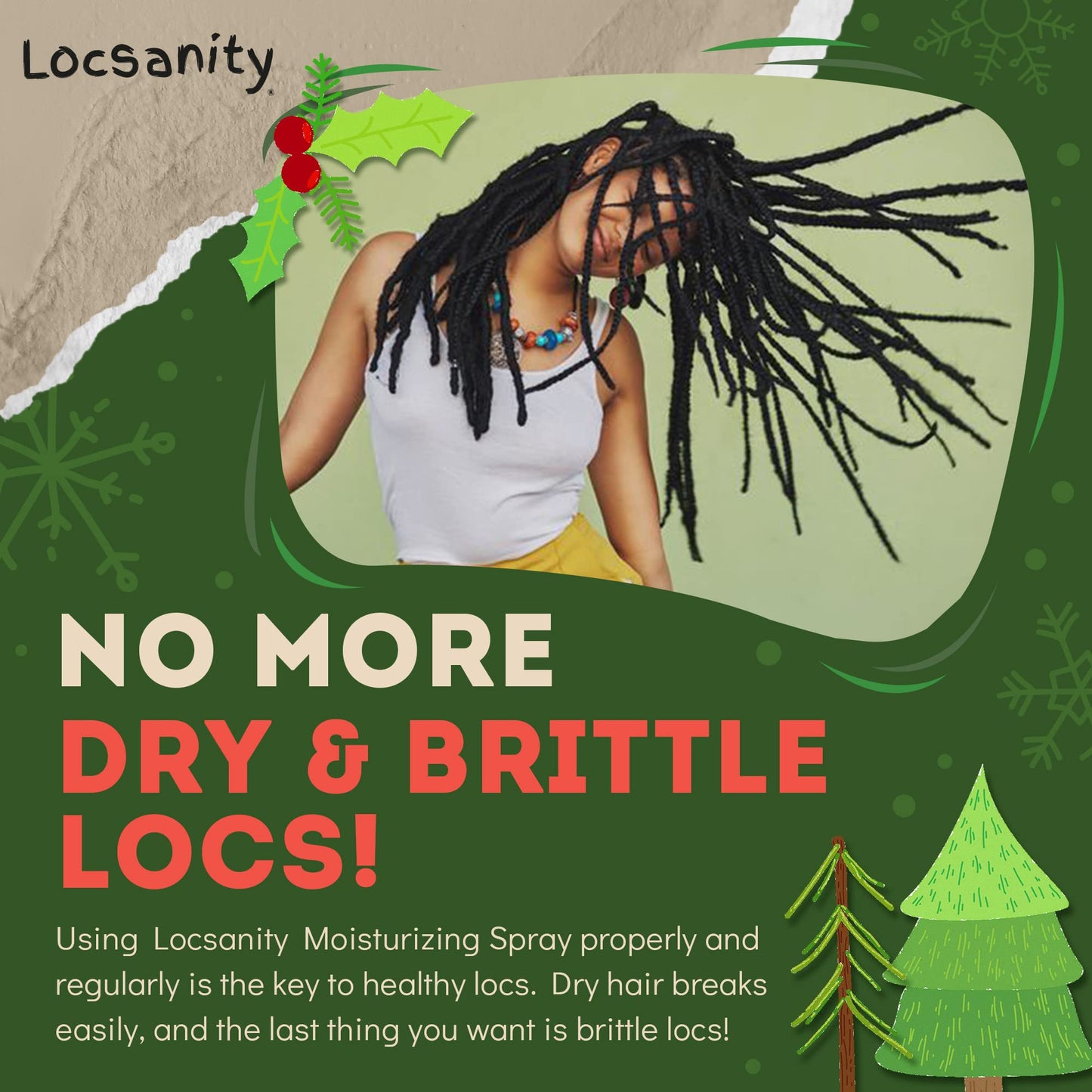 Locsanity Daily Moisturizing Refreshing Spray for Locs, Dreadlocks - Rose Water and Peppermint Hair Scalp Moisturizer, Dreadlock Spray - Natural Loc Care and Maintenance (8oz)