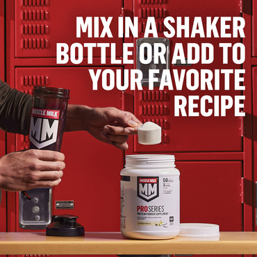 Muscle Milk Pro Series Protein Powder Supplement, Intense Vanilla, 5 Pound, 28 Servings, 50g Protein, 3g Sugar, 20 Vitamins & Minerals, NSF Certified for Sport, Workout Recovery, Packaging May Vary