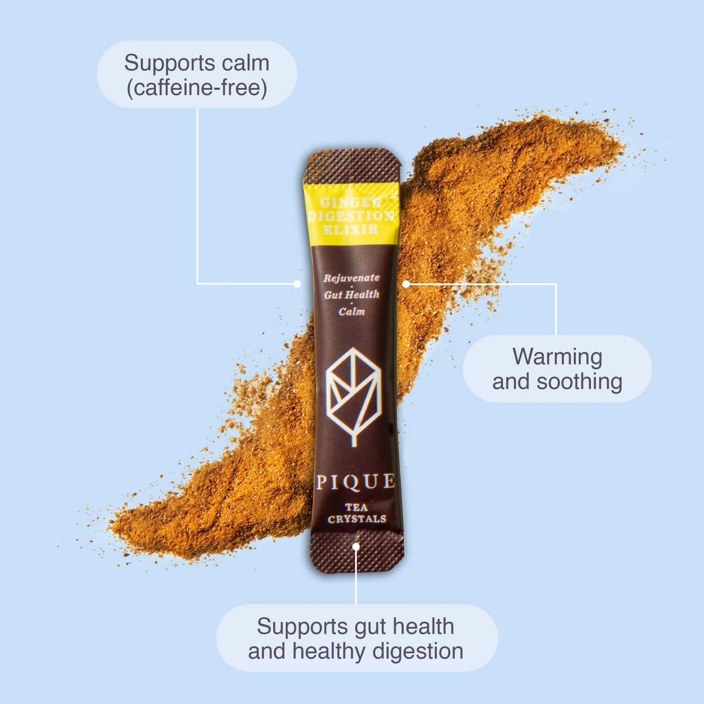 Pique Organic Specialty Tea Crystals Sampler - Support Healthy Digestion, Immunity, Metabolism - 98 Single Serve Sticks (Pack of 5)