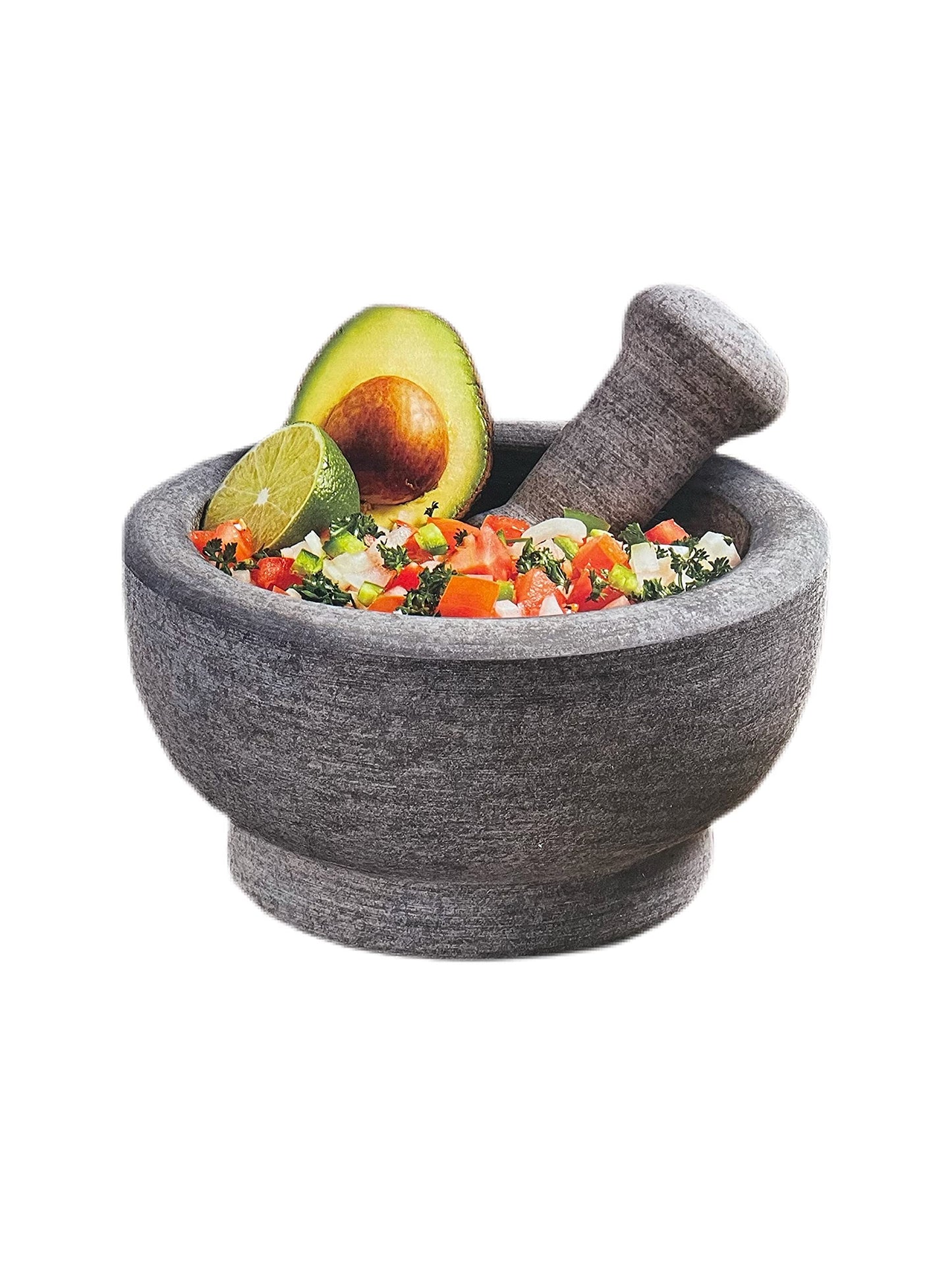 Natural Stone 8.5 IN Double Sided Mortar and Pestle