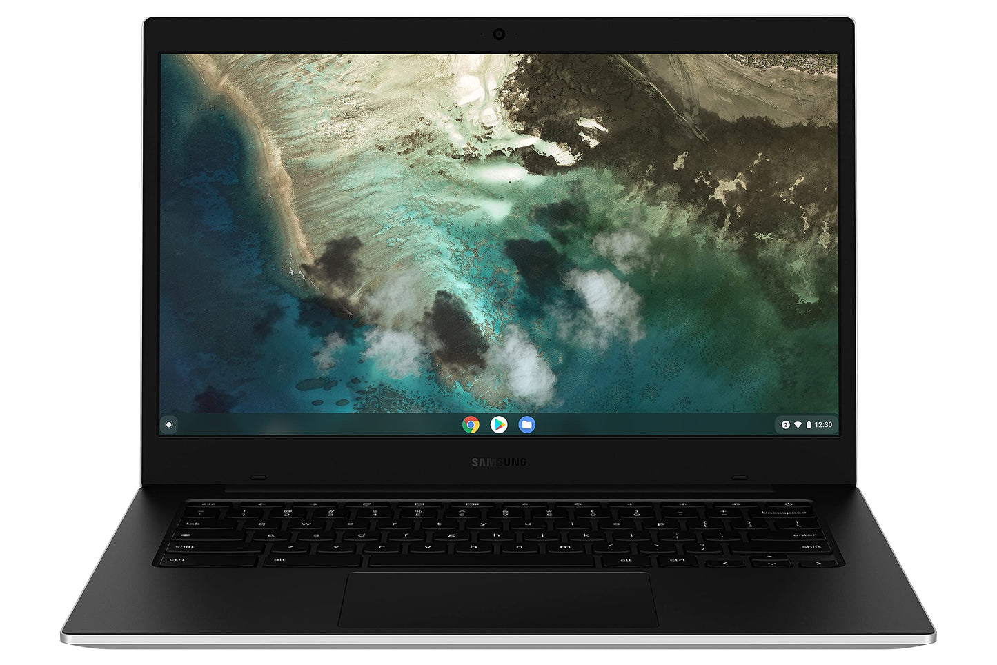 SAMSUNG Galaxy Chromebook Go 14" Laptop Computer, Wi-Fi, Lightweight Slim Durable Design, 12-Hour-Battery, 4GB Memory, 32GB eMMC, Silver/Black