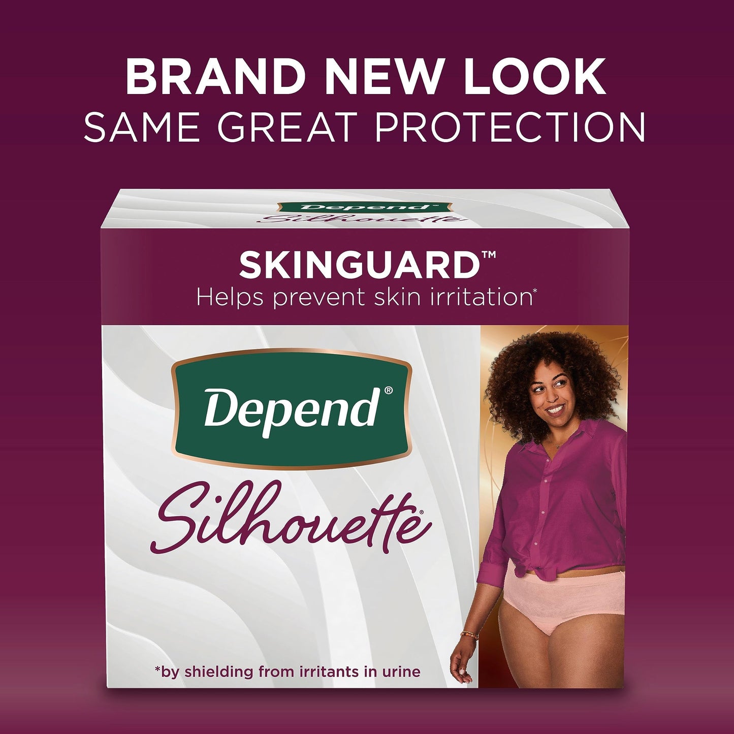 Depend Silhouette Adult Incontinence and Postpartum Underwear for Women, Small, Maximum Absorbency, Berry, 60 Count (2 Packs of 30), Packaging May Vary