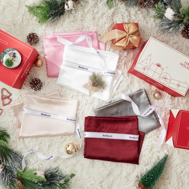 Bedsure Satin Pillowcase for Hair and Skin Queen - Silver Grey Silky Pillowcase 20x30 Inches - Set of 2 with Envelope Closure, Similar to Silk Pillow Cases, Gifts for Women Men