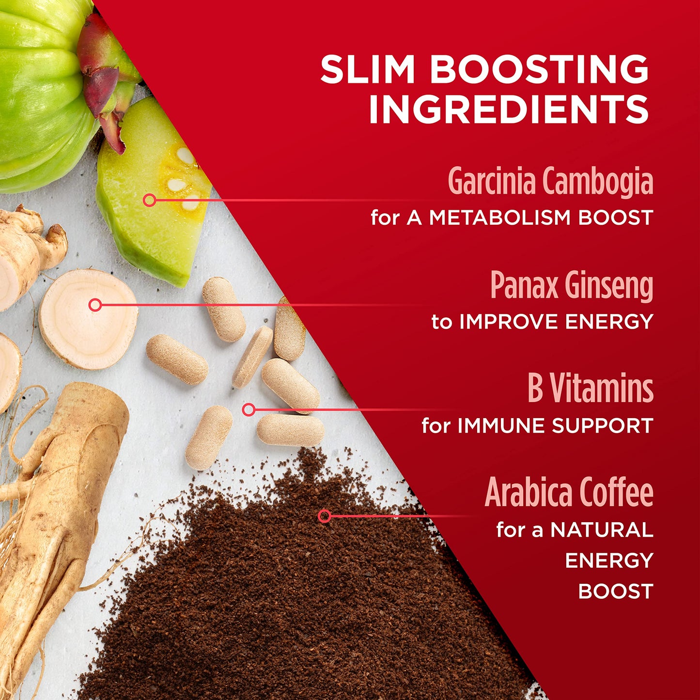 VitaCup Slim Instant Tea Packets Acai Oolong tea 24ct + Slim Instant Medium-Dark Ground Coffee 11oz, w/B Vitamins, Garcinia Camogia, Fiber, For Diet & Metabolism Support