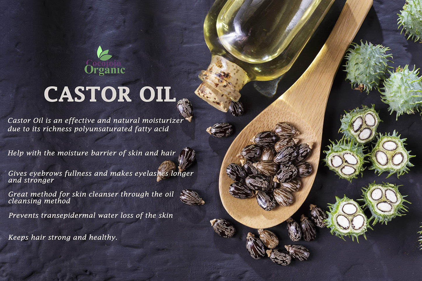Castor Oil - 100% Pure, Refined, Non-GMO Cold Pressed Bulk Carrier Oil - 32 oz - for Hair Skin Nails Body Cuticles Skin Eyelashes Brows Beard Mustache Salon Quality Premium Grade - Packaging May Vary