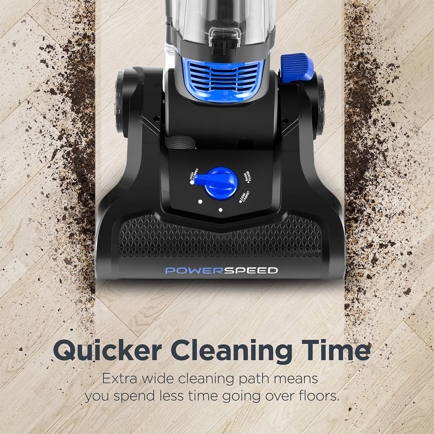 Eureka Lightweight Powerful Upright Vacuum Cleaner for Carpet and Hard Floor, PowerSpeed, New Model,Blue,black/New Model
