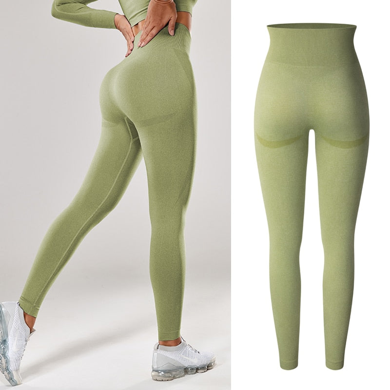 Women Sexy High Waist Scrunch Leggings Booty Push Up Workout Legging Butt Lifting Seamless