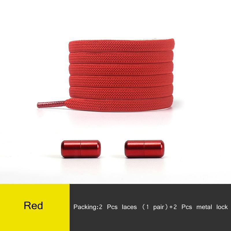 2021 New Elastic No Tie Shoe laces Flat Shoelaces For Kids and Adult Sneakers Shoelace Quick Lazy Metal Lock Laces Shoe Strings