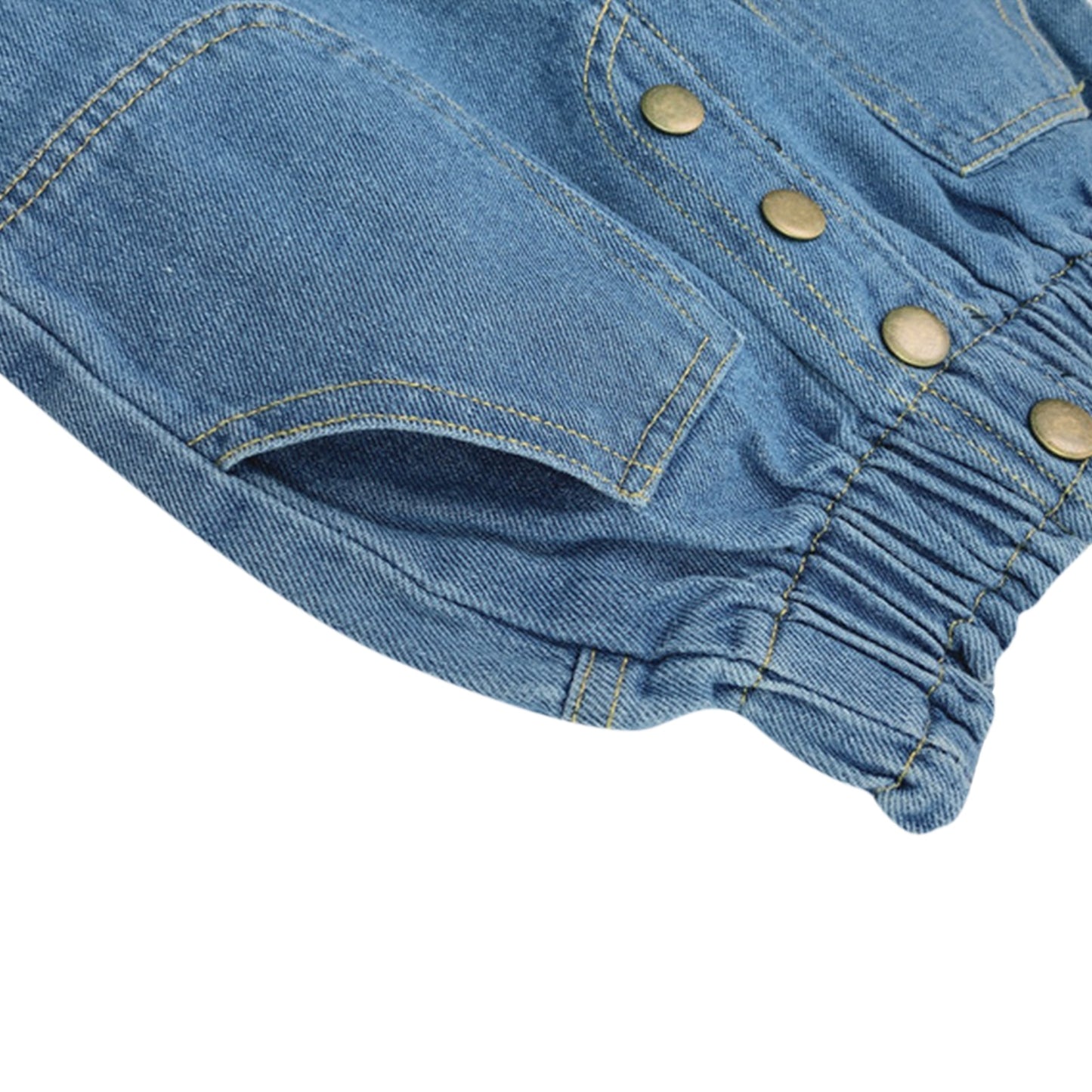 Lioraitiin 0-5Years Toddler Baby Girl's Jeans All-Match Elastic Waist Denim Ripped Pants