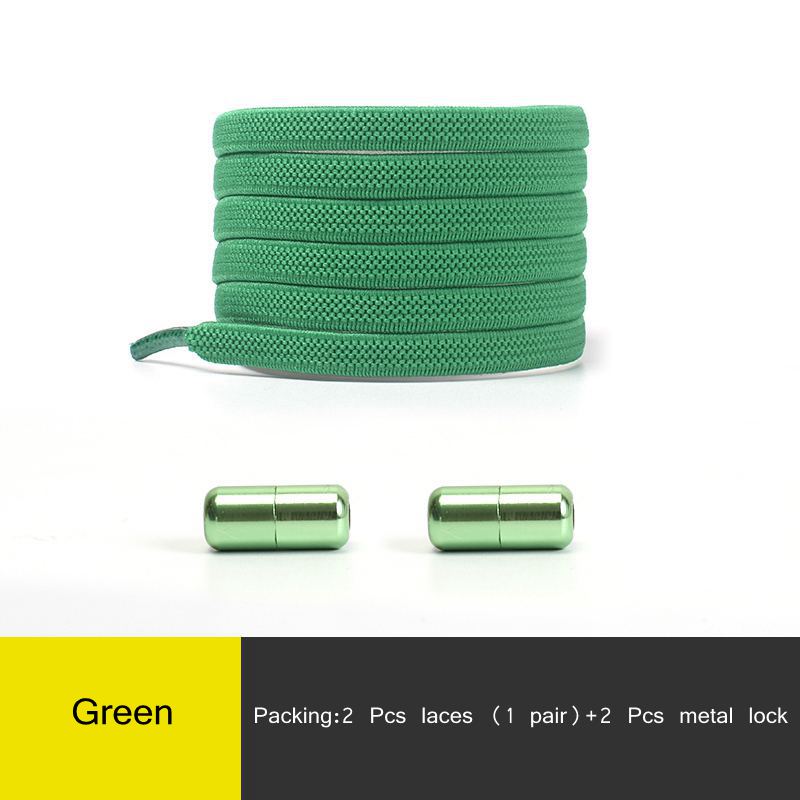 2021 New Elastic No Tie Shoe laces Flat Shoelaces For Kids and Adult Sneakers Shoelace Quick Lazy Metal Lock Laces Shoe Strings