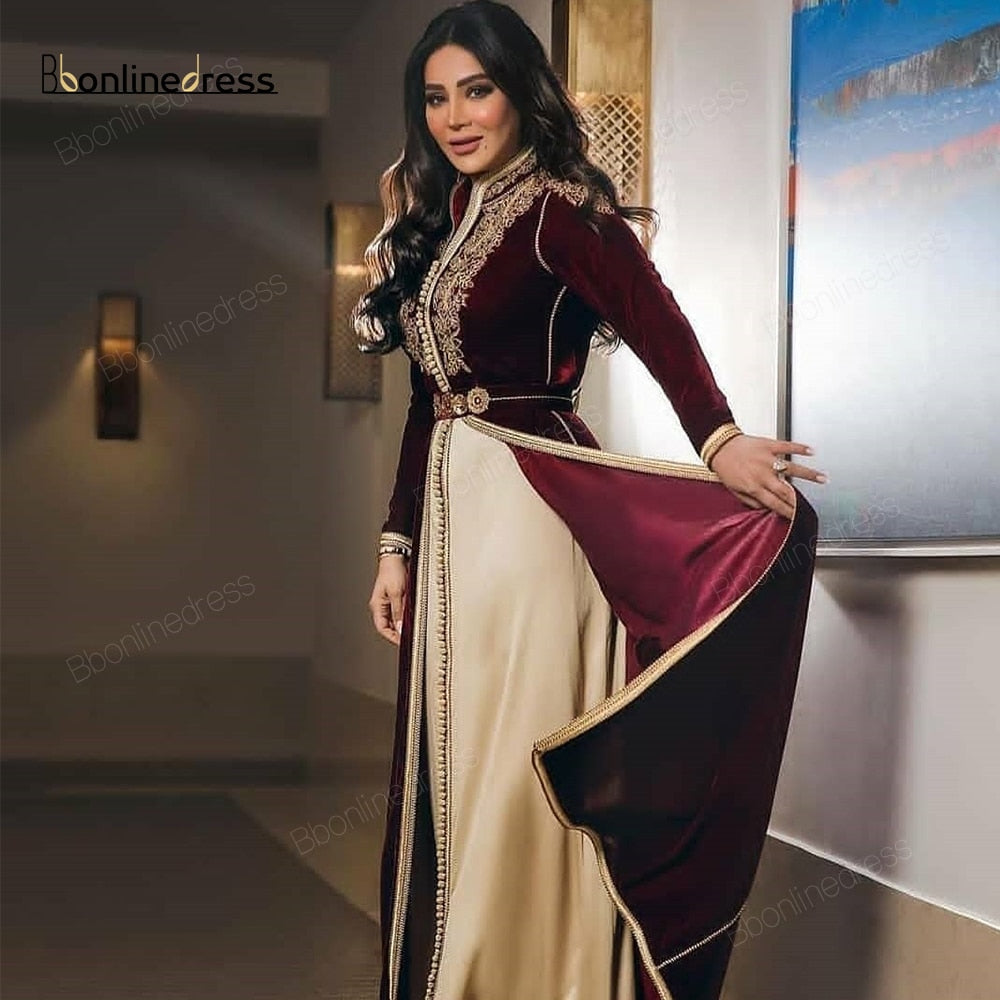 Bbonlinedress Dubai Evening Dresses Appliques Beaded Muslim Prom Dress –  Mega Mart Center