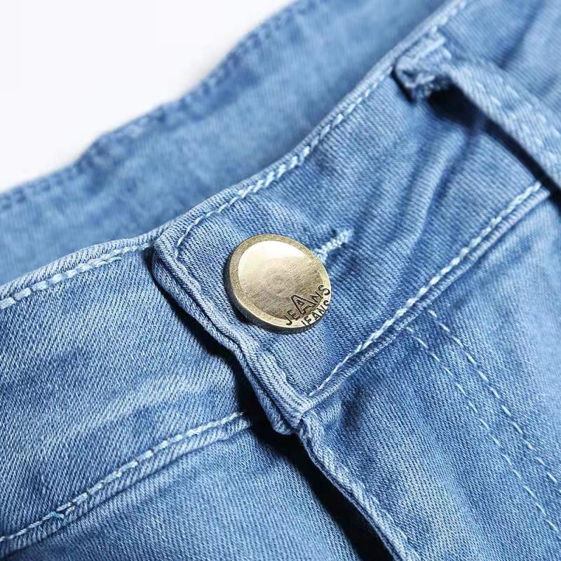 Mens Skinny Blue jeans Popular Scratch Slim Denim Pants Pencil Pants Autumn Street hip-hop denim trousers fashion Men's clothing