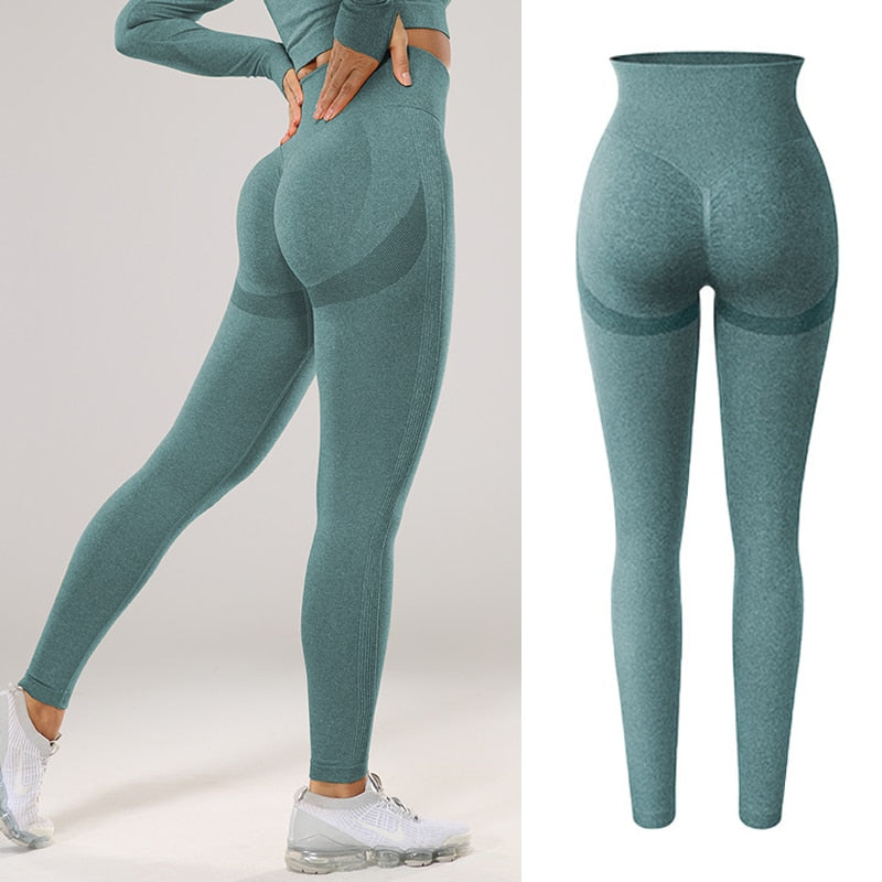Women Sexy High Waist Scrunch Leggings Booty Push Up Workout Legging Butt Lifting Seamless