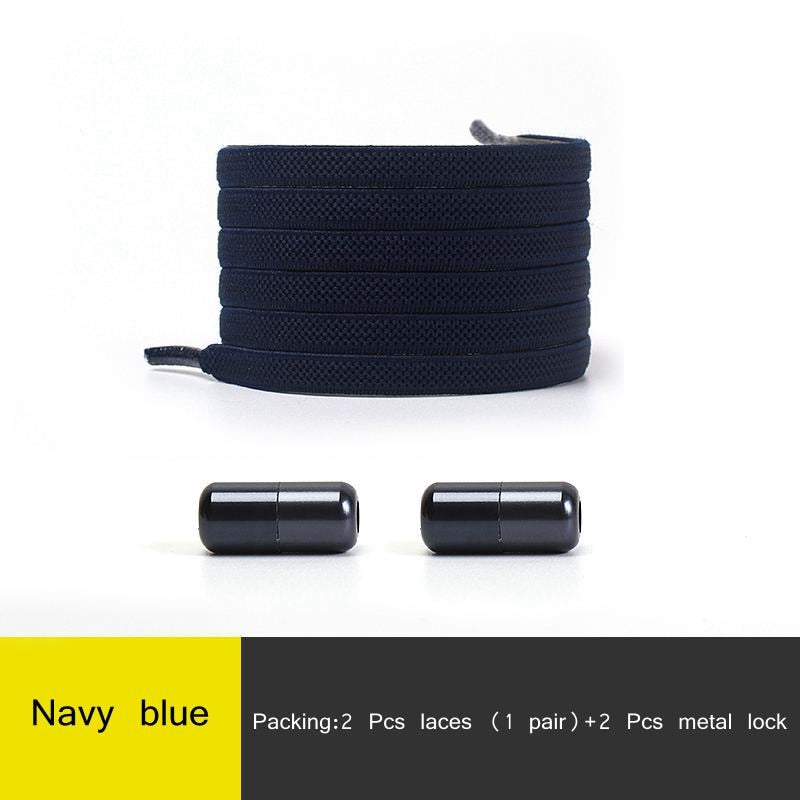 2021 New Elastic No Tie Shoe laces Flat Shoelaces For Kids and Adult Sneakers Shoelace Quick Lazy Metal Lock Laces Shoe Strings