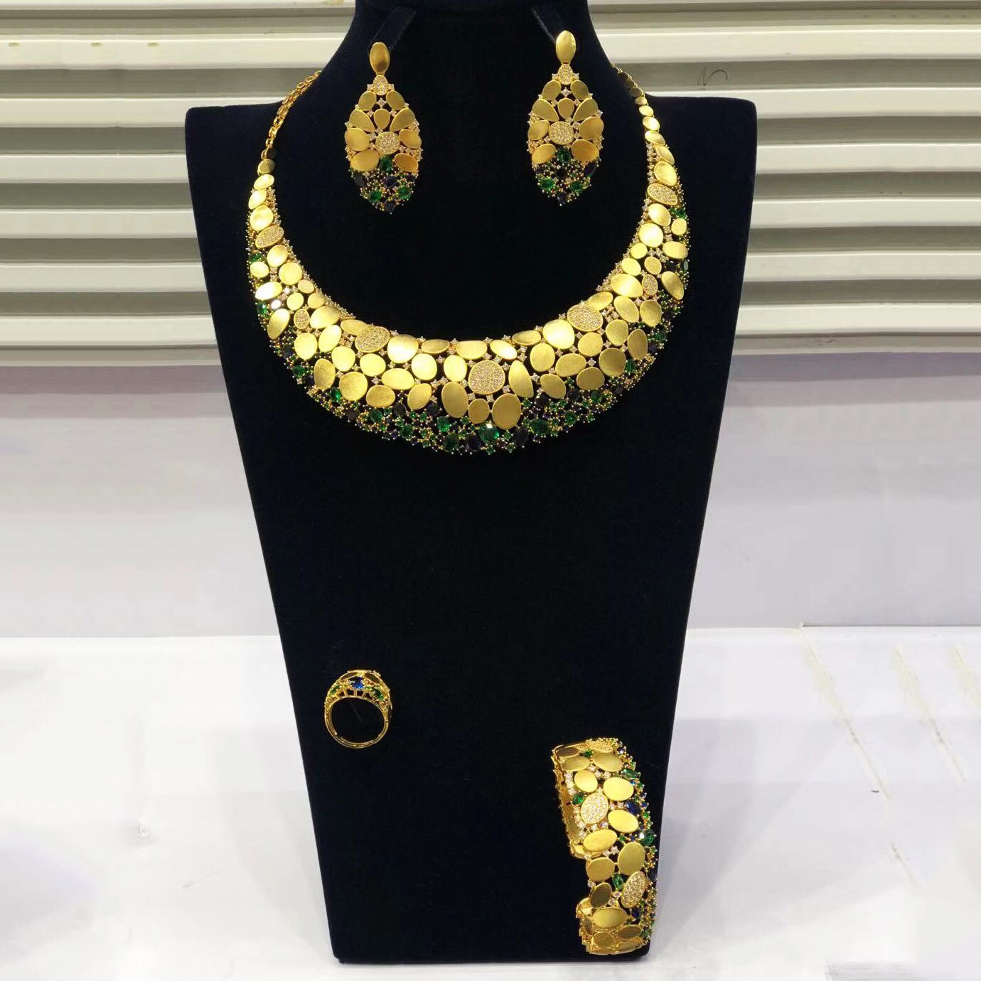 GODKI Famous Brand Bling Sequins Luxury Africa Dubai Jewelry Sets For Women Wedding Party Zircon Wedding Bridal Jewelry Set Gift