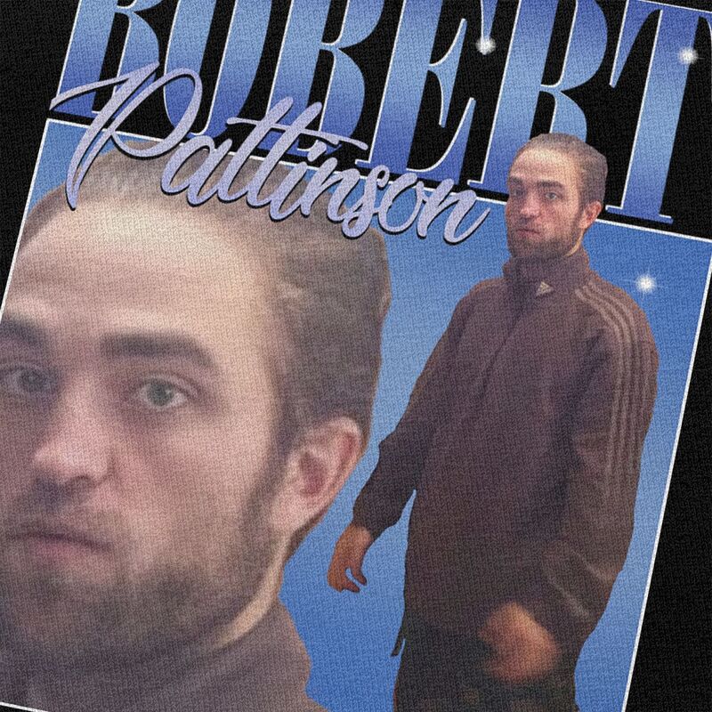 Funny Robert Pattinson Standing Meme T Shirt Men Pre-shrunk Cotton Tee Tops Rob Tshirts Short Sleeved Fashion T-shirt Merch
