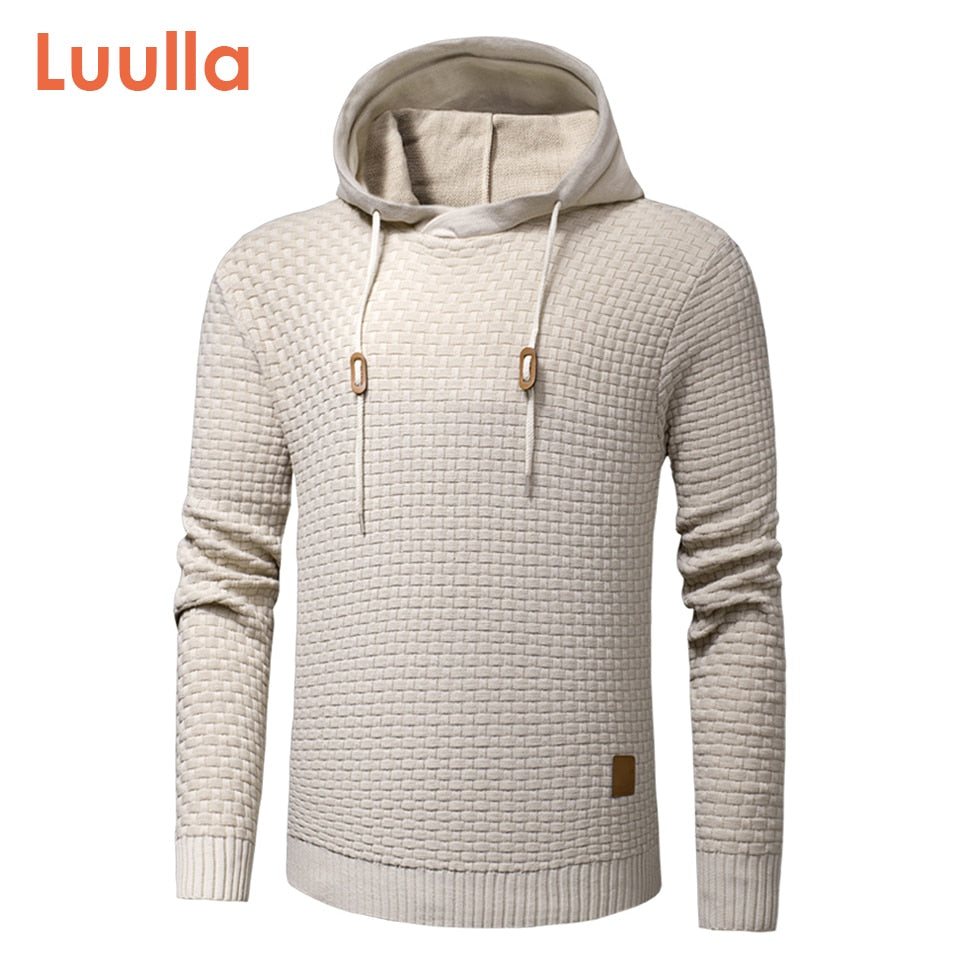 Plus Size 3XL Men Spring New Cotton Warm Knitted Sweater Pullover Men Autum 3D Pattern Casual Hooded Sweater Coat Pull Homme Men