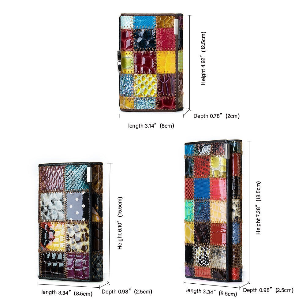 WESTAL Women's Wallet Luxury Genuine Leather Wallets for Women 2021 Patchwork Woman Wallets Long Cell Phone Wallet Cards Holder
