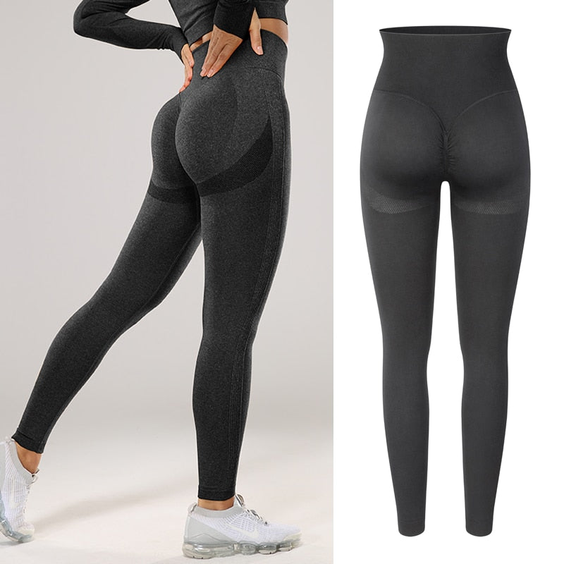 Women Sexy High Waist Scrunch Leggings Booty Push Up Workout Legging Butt Lifting Seamless