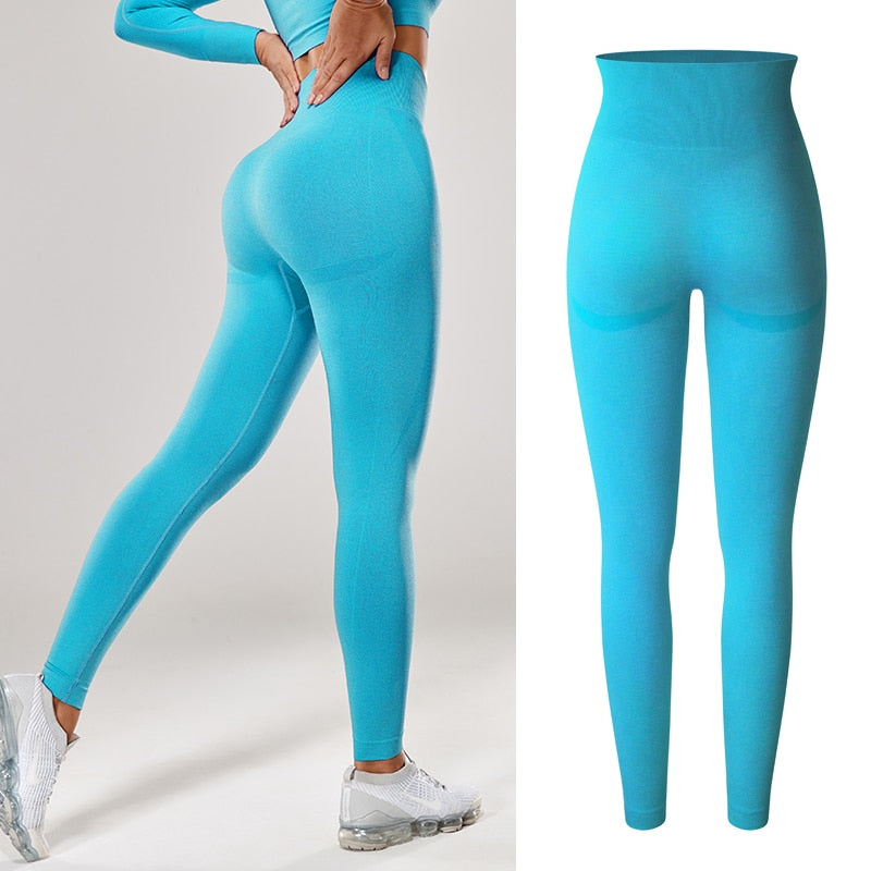 Women Sexy High Waist Scrunch Leggings Booty Push Up Workout Legging Butt Lifting Seamless