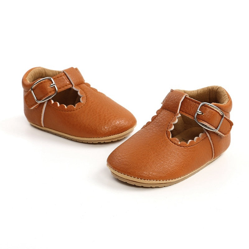 Lovely Baby Boy 1 Year Leather Shoes Baby Leopard PU Leather Non-slip Soft Sole Toddler First Walking Shoes 0-18M