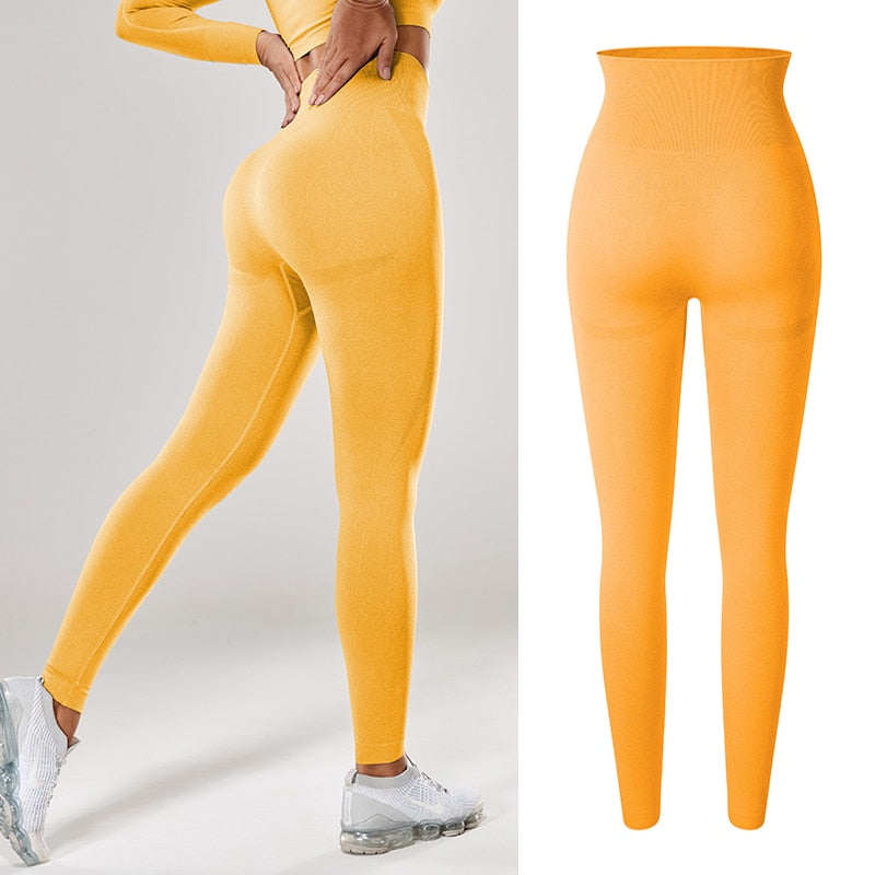Women Sexy High Waist Scrunch Leggings Booty Push Up Workout Legging Butt Lifting Seamless
