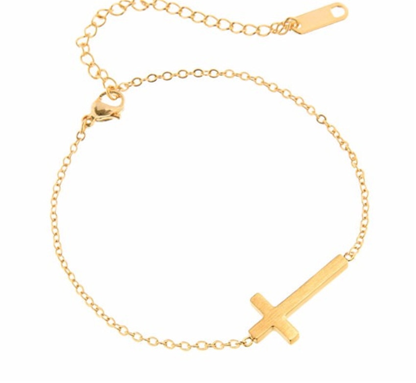ICFTZWE Fashion Anklet Stainless Steel Female Foot Accessories Stylish Lucky Cross Anklets For Women Best Gifts