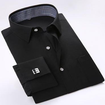 Men French Cufflinks Shirts New Men's Shirts Long Sleeve Tuxedo
