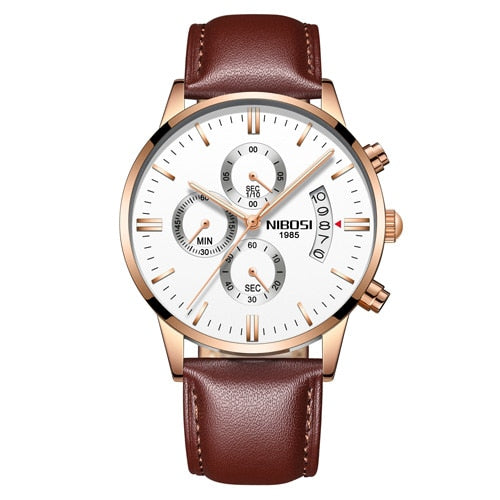 NIBOSI Men Watches Luxury Famous Top Brand Men's Fashion Casual Dress Watch Military Quartz Wristwatches Relogio Masculino Saat
