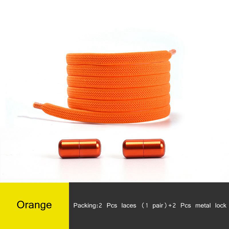 2021 New Elastic No Tie Shoe laces Flat Shoelaces For Kids and Adult Sneakers Shoelace Quick Lazy Metal Lock Laces Shoe Strings