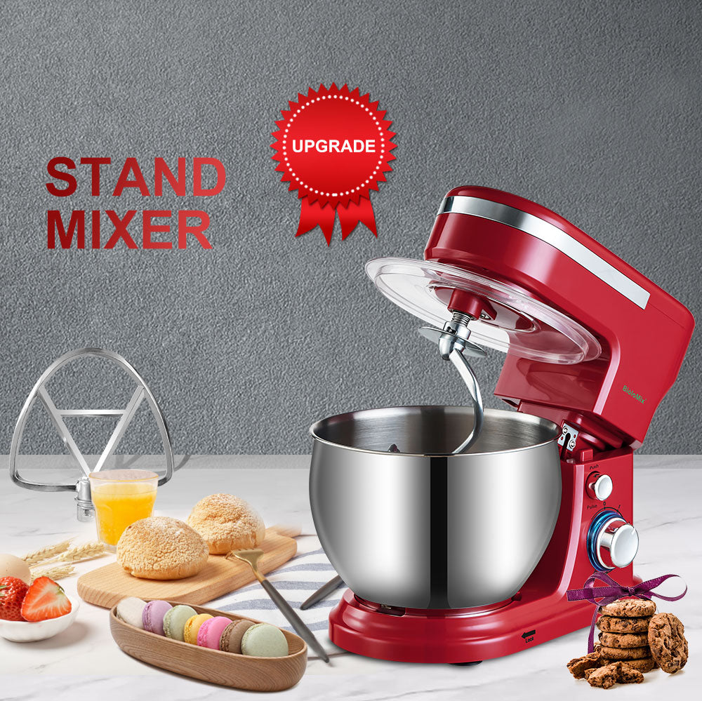 BioloMix 6L/5L Mixer Planetary 6-speed Kitchen Food Blender Stainless Steel Bowl Cake Mixer Egg Whisk