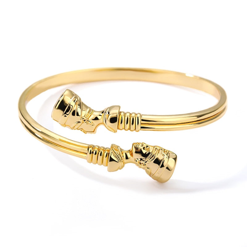 Egyptian Queen Nefertiti Bangles For Women MenAdjustable Africa Couple Bracelet HipHop Punk Bracelets Jewelry Gifts 2022