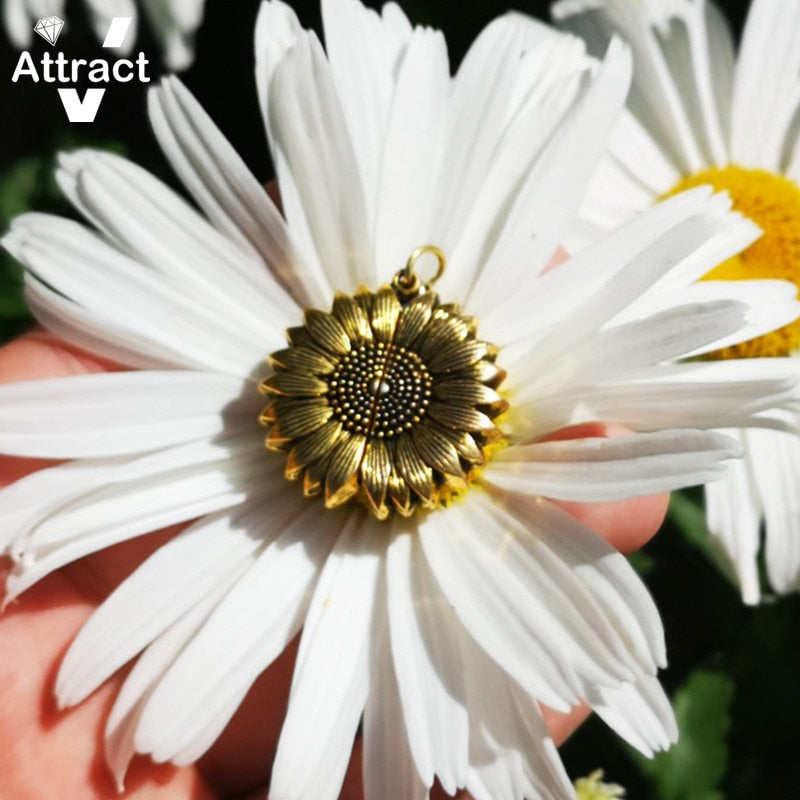 You Are My Sunshine Open Locket Sunflower Pendant Necklace Boho Jewelry Best Friendship Gifts