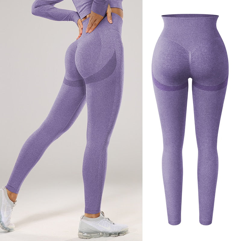 Women Sexy High Waist Scrunch Leggings Booty Push Up Workout Legging Butt Lifting Seamless