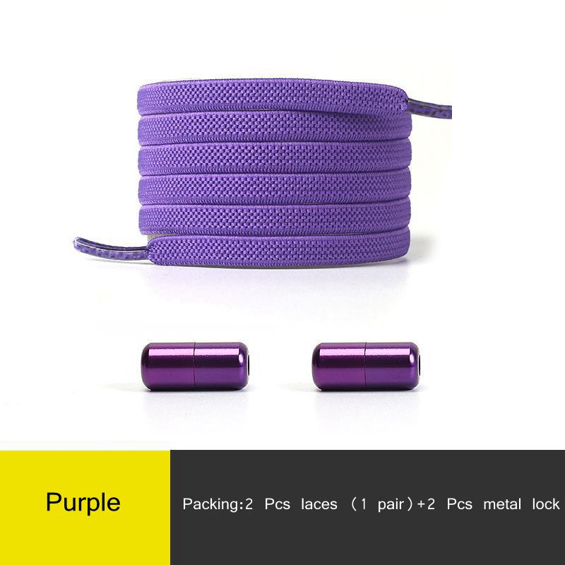 2021 New Elastic No Tie Shoe laces Flat Shoelaces For Kids and Adult Sneakers Shoelace Quick Lazy Metal Lock Laces Shoe Strings